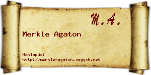 Merkle Agaton névjegykártya
